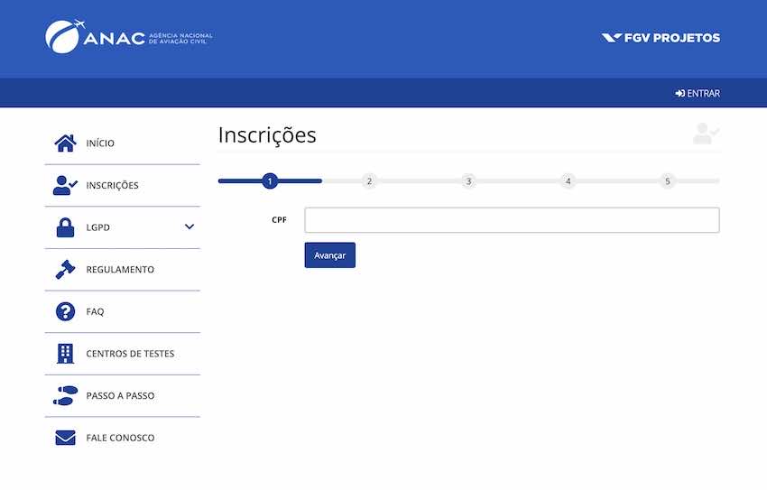 Como se inscrever na prova teórica da ANAC PP ?